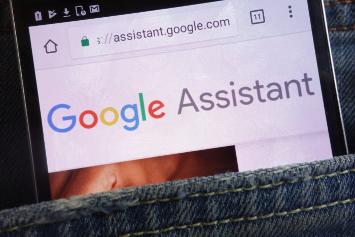 google assistant app open on smartphone