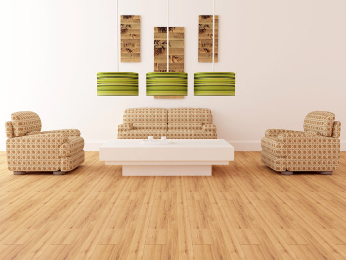 bamboo flooring in modern living room
