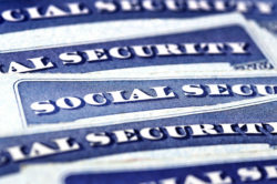 Close up of social security cards