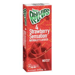 fruit roll-ups strawberry flavored