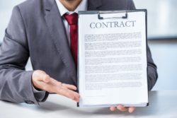 contractor holding contract for client