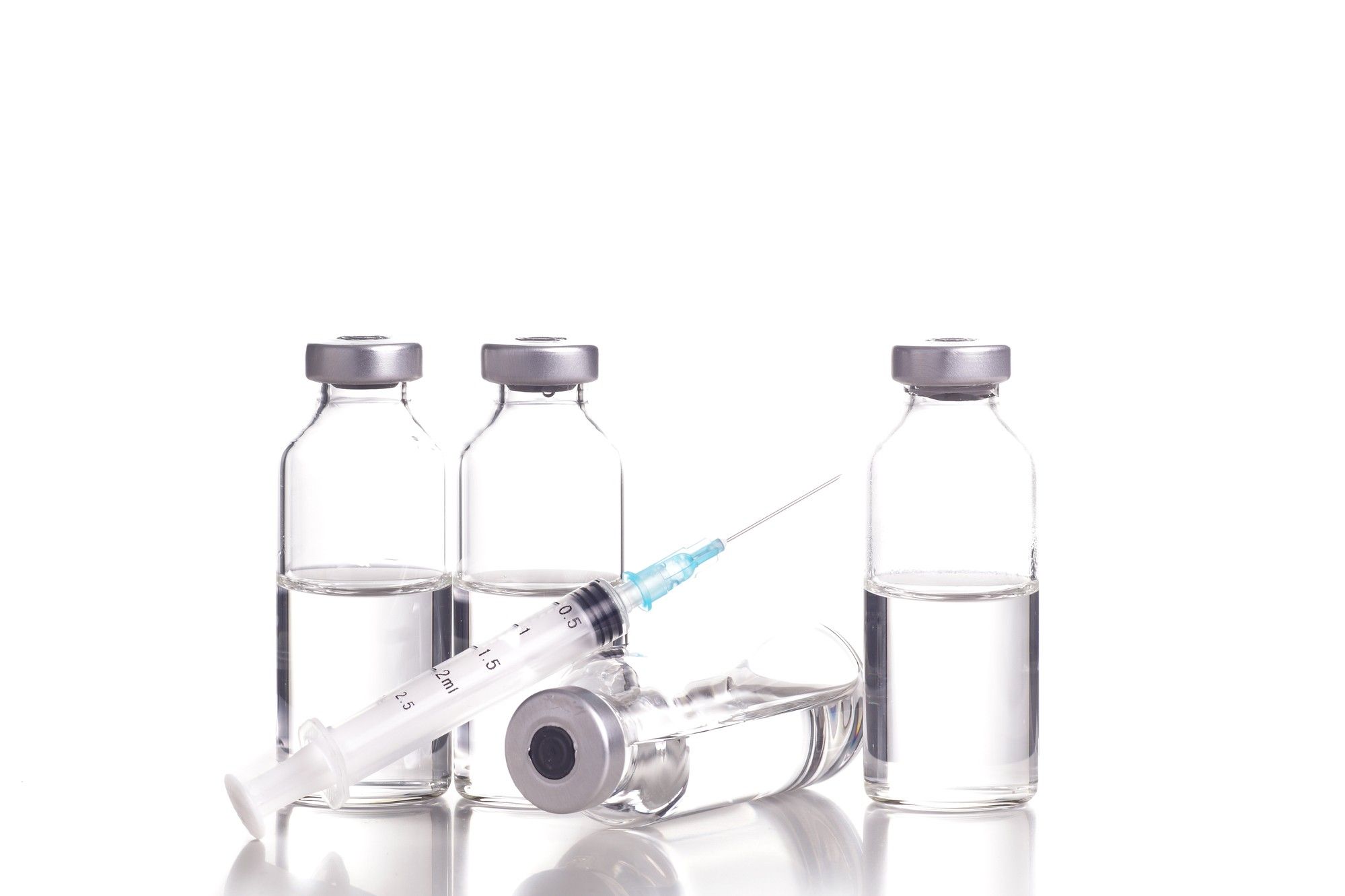 vaccination vials and syringe