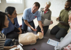 A first aid course may or may not be required by employers.
