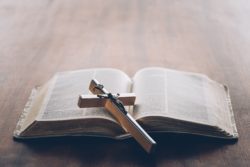 cross on open bible