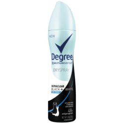 degree motionsense dryspray ultraclear black and white deodorant