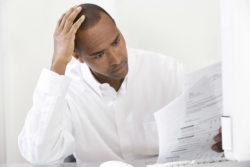 A man is concerned about an error in his credit report.