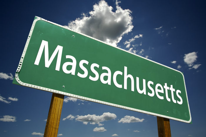 road sign for Massachusetts