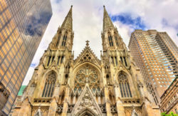 Front of St. Patrick's Cathedral in New York