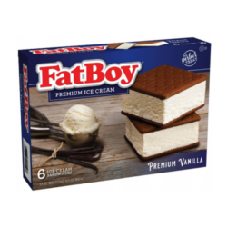 FatBoy premium vanilla ice cream sandwiches