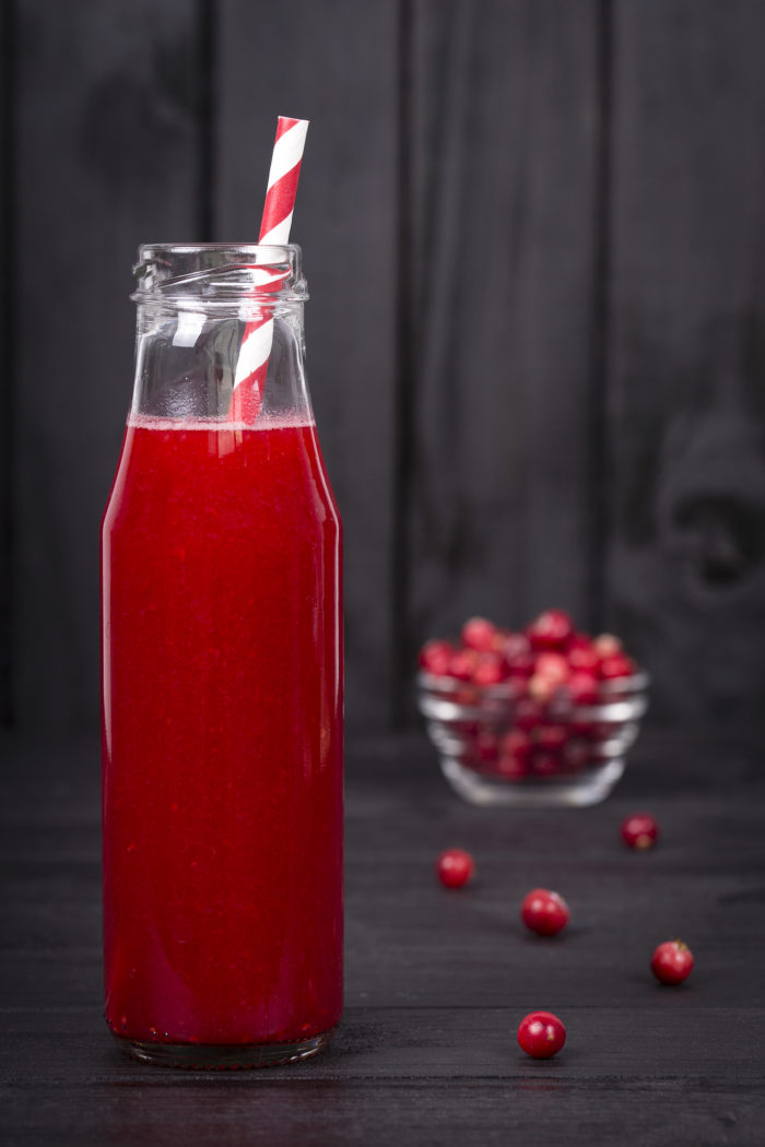 ocean spray cranberry juice in glass