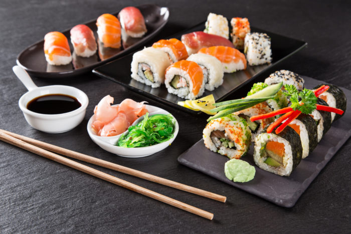 Benihana sushi rolls on plate