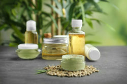 A variety of hemp cosmetic products