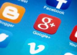 Google+ icon on smart phone