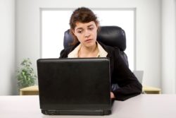 woman stressed out from too much work