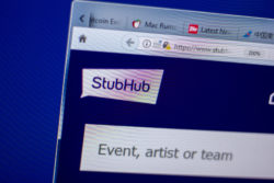 StubHub website regarding misleading ticket prices settlement