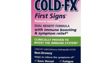 A Cold-FX medicine box regarding the proposed Bausch Health Companies class action lawsuit claiming the company engaged in false advertising