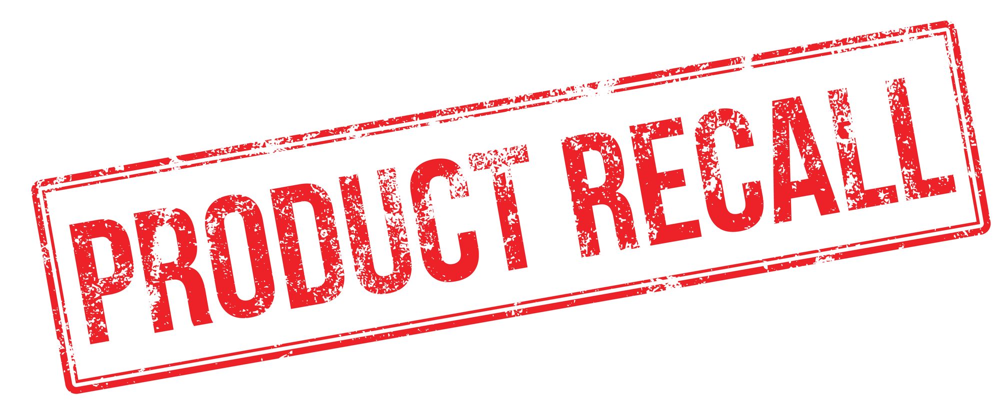 Product recall stamp regarding the hazardous consumer product recalls issued by Health Canada 