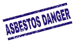 Sign says Asbestos Danger
