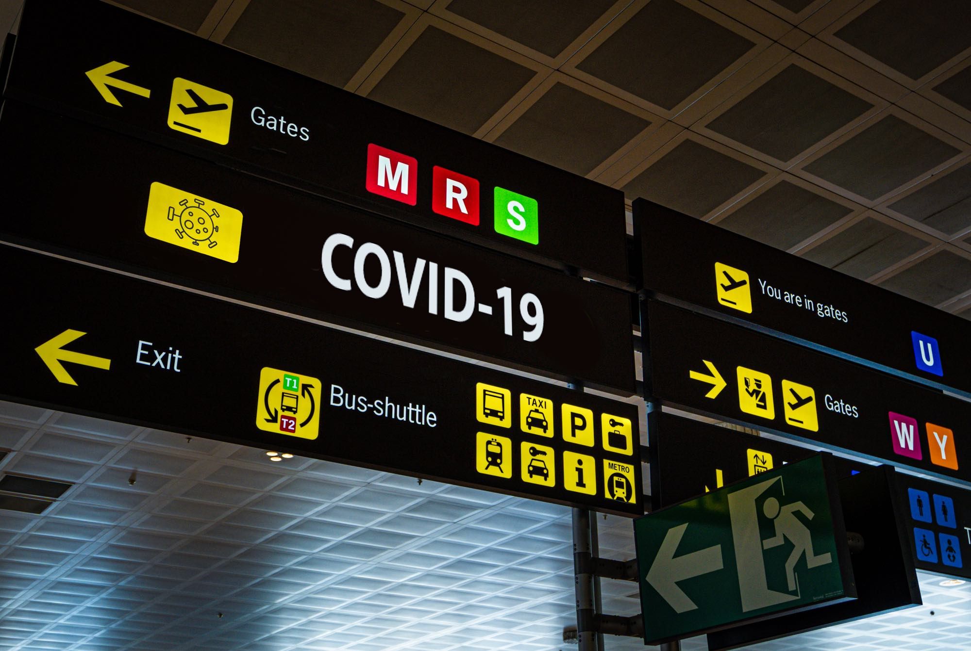 Spirit airlines covid-19 sign