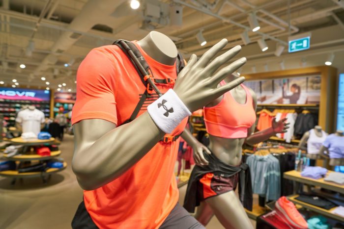 under armour clothing in retail location