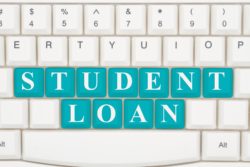 Words Student Loan appear on keypad