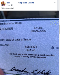 TD bank check 2