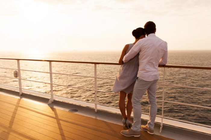 couple on a celebrity cruise line ship