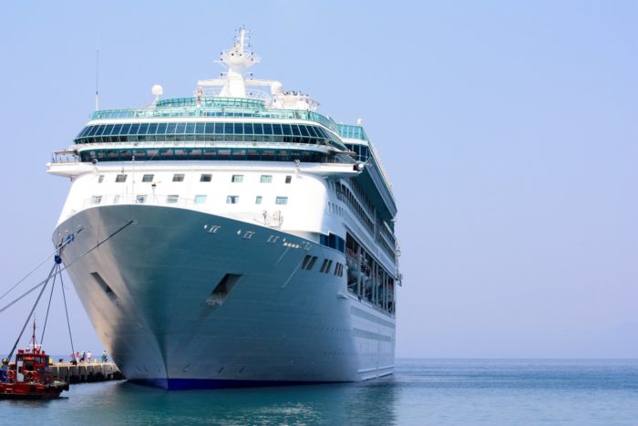 docked Celebrity cruise line ship