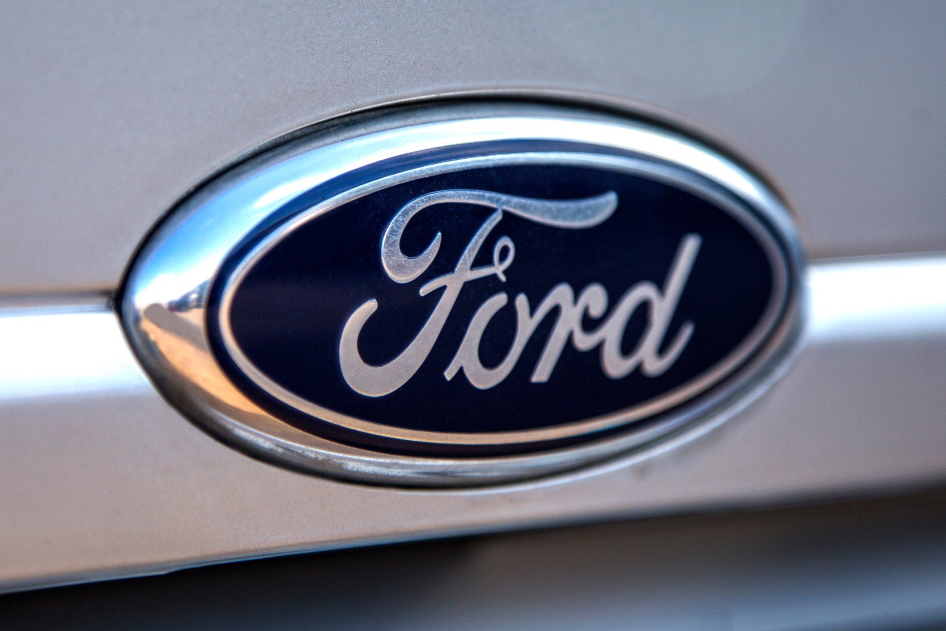 Ford emblem on vehicle