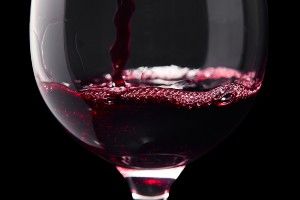Red wine in wine glass
