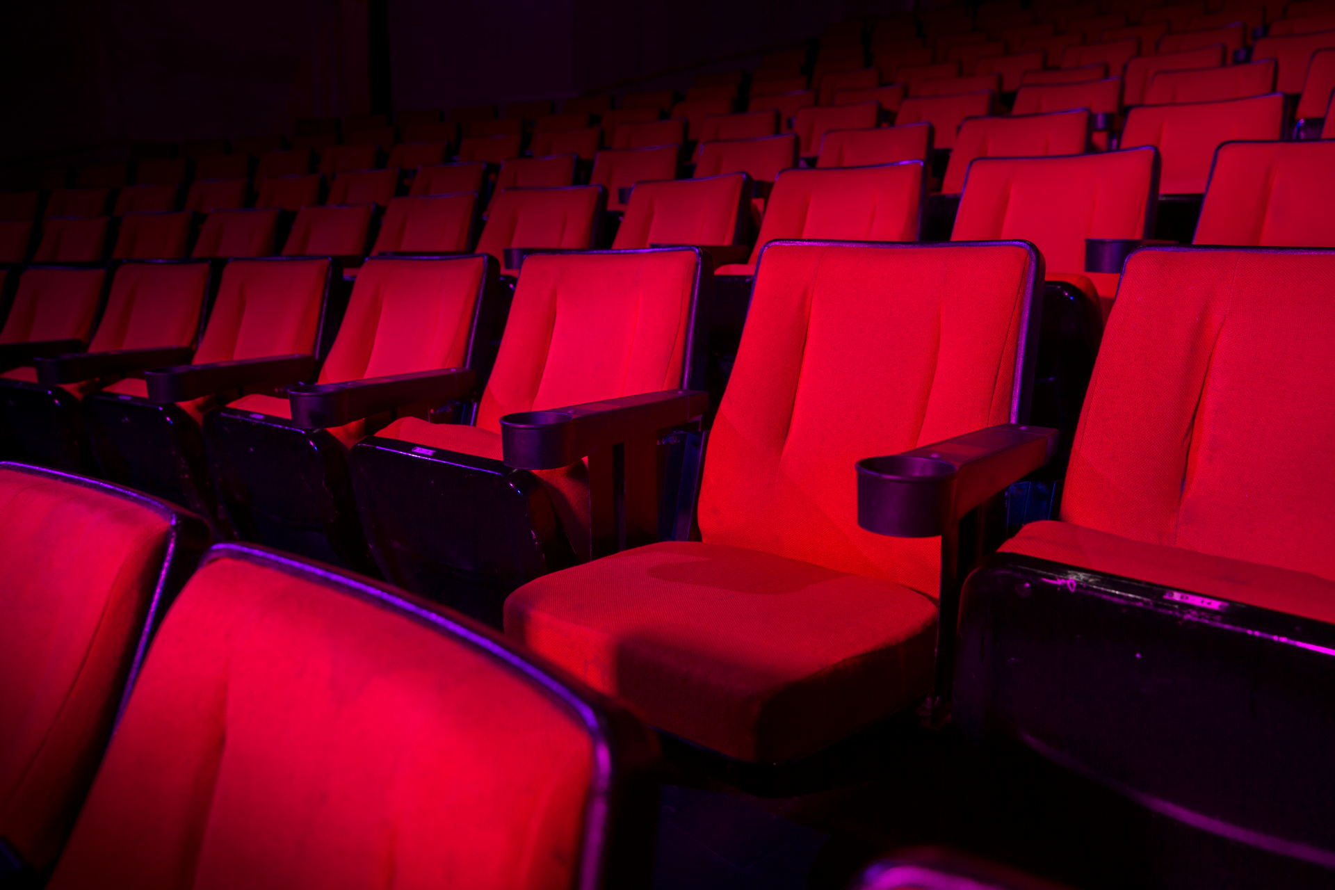 empty red theater seats