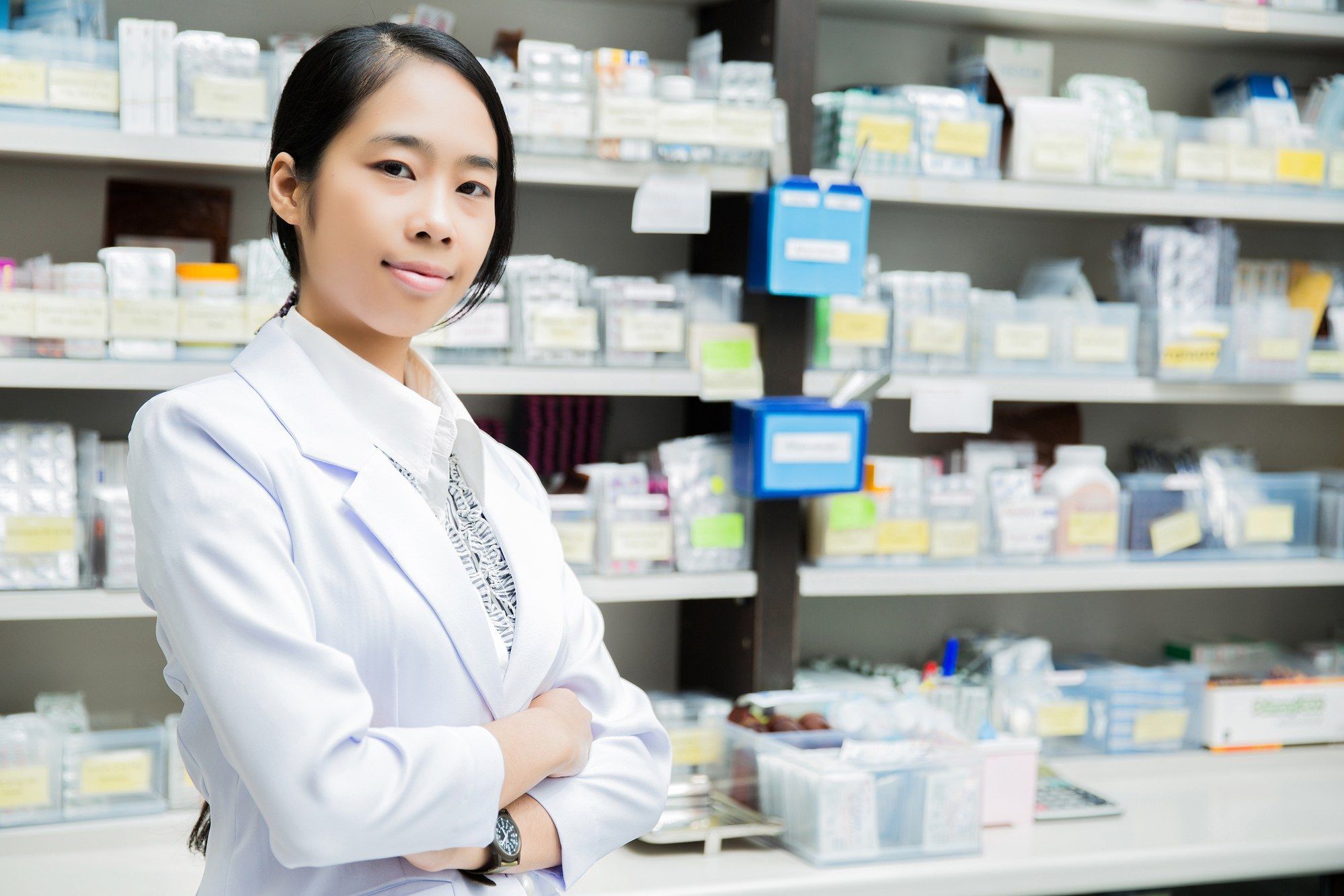 asian female pharmacist