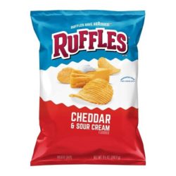 Ruffles Cheddar and Sour Cream chips are reportedly flavored with artificial ingredients.