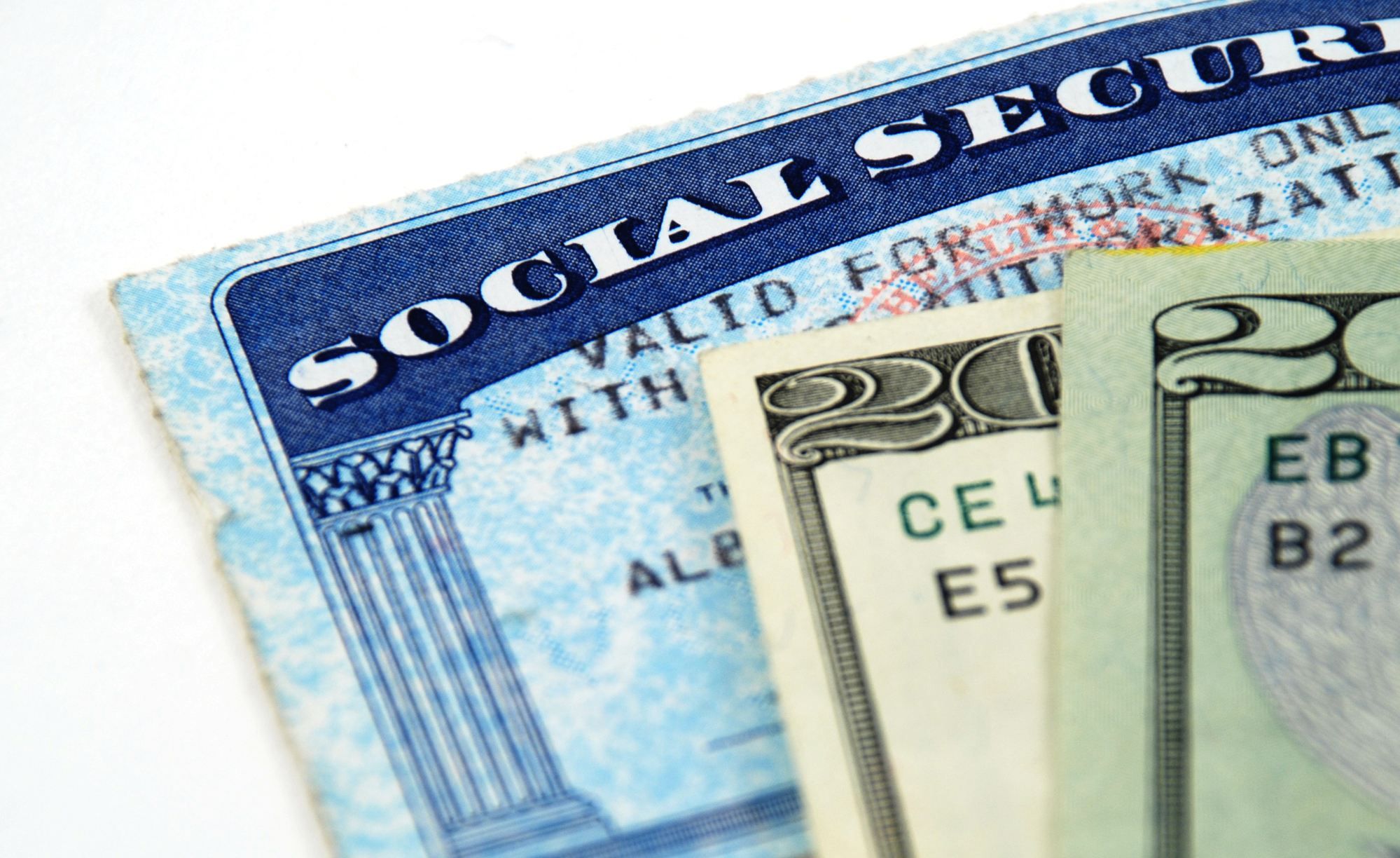 social security card and cash
