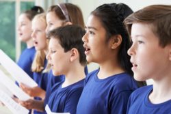 Children sing in choir