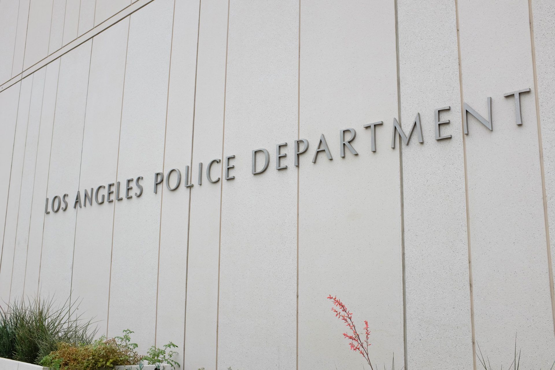Los Angeles Police Department building - LAPD officers
