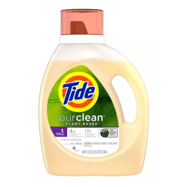 bottle of Tide PurClean laundry detergent