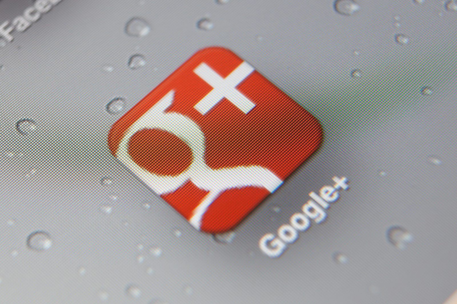 Screen shows Google+ app - Google Plus settlement