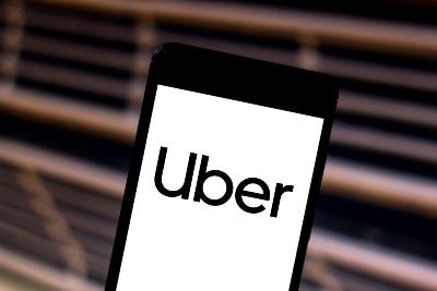 Uber app screen on smartphone - Uber driver