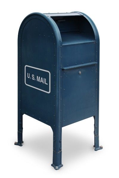 Blue US mailbox - Voting by mail ahead of Election Day