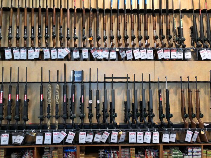 gun rifles on display for purchase in California