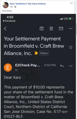 Settlement checks!