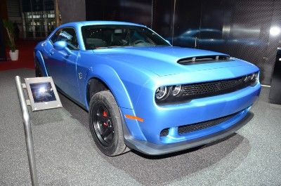 The Dodge Demon in blue