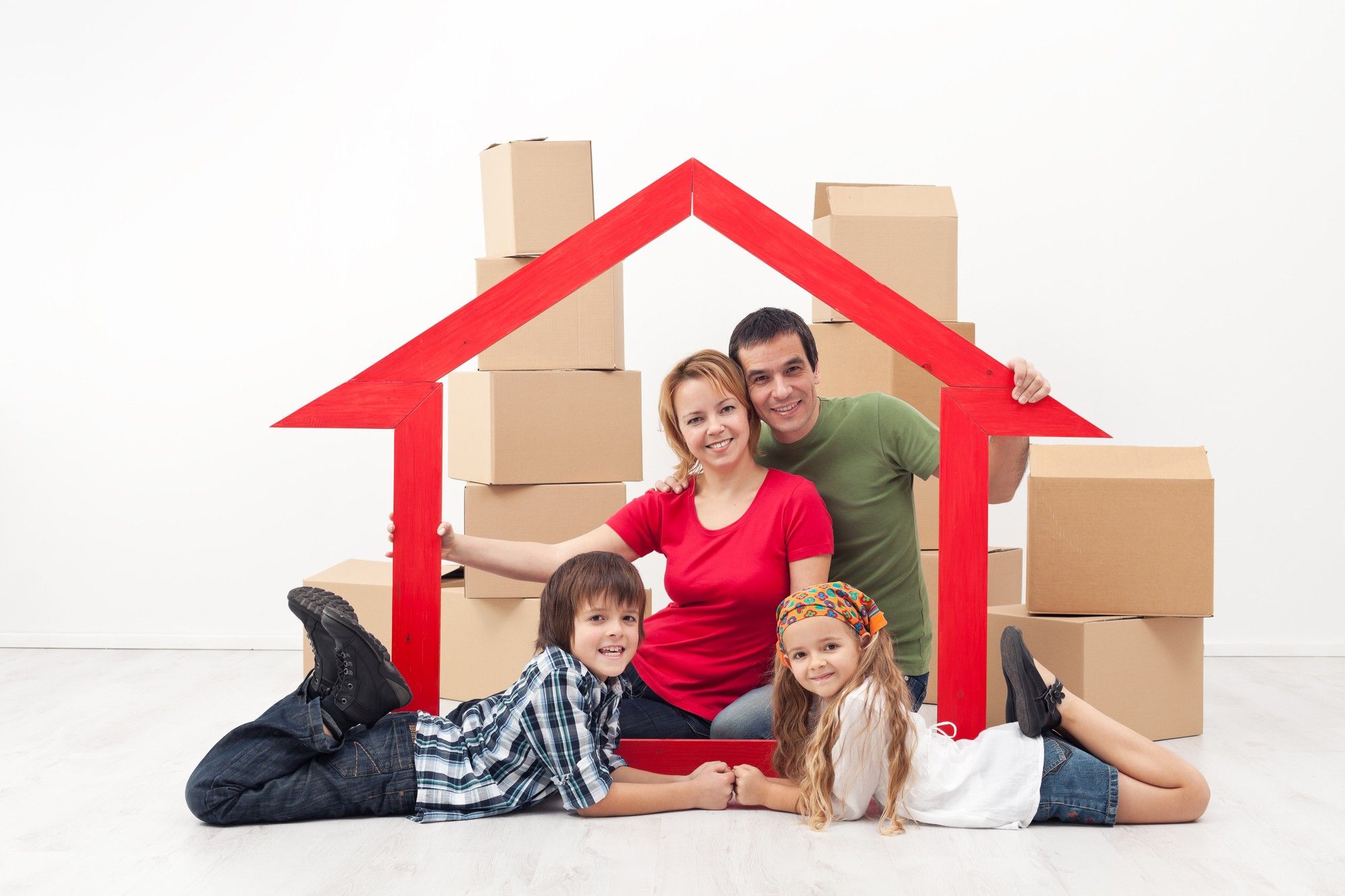 family with homeowners insurance