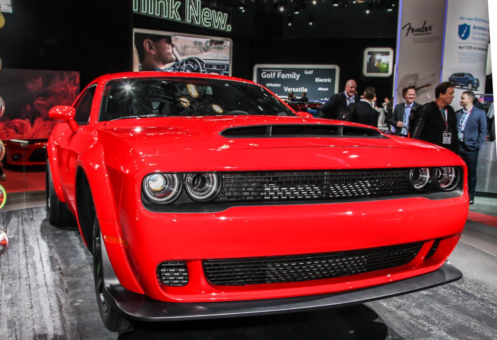 The Dodge Demon in red