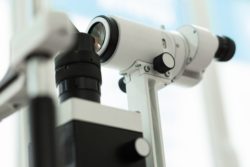 Close up of optometry equipment