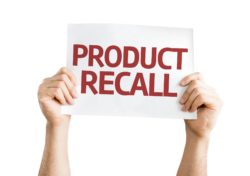 Product recall sign for Weis Ice cream