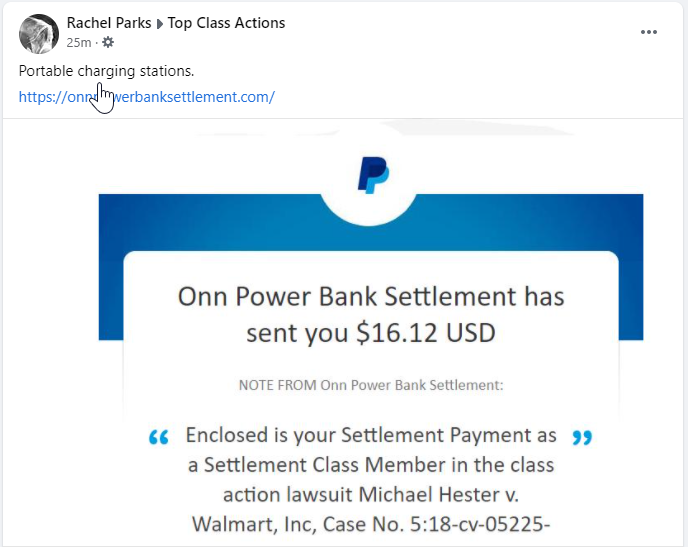 Onn power bank settlement checks