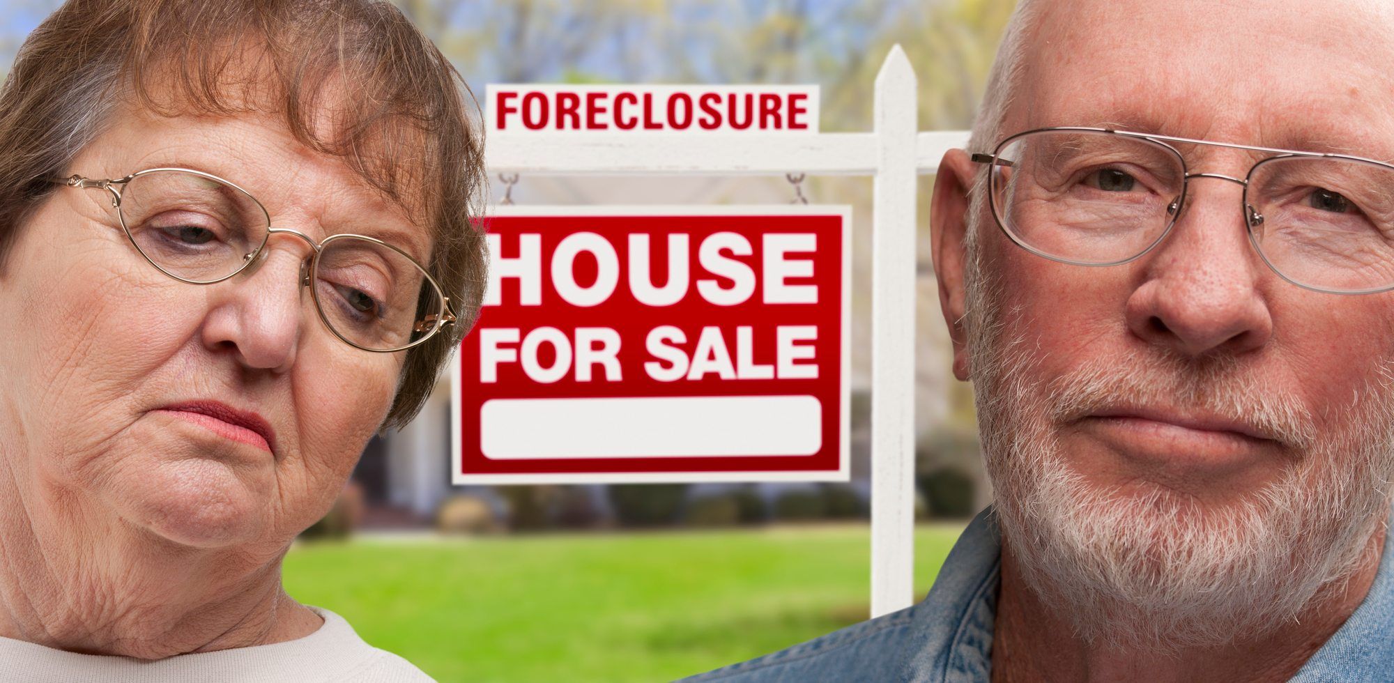 depressed elderly couple whose home was foreclosed