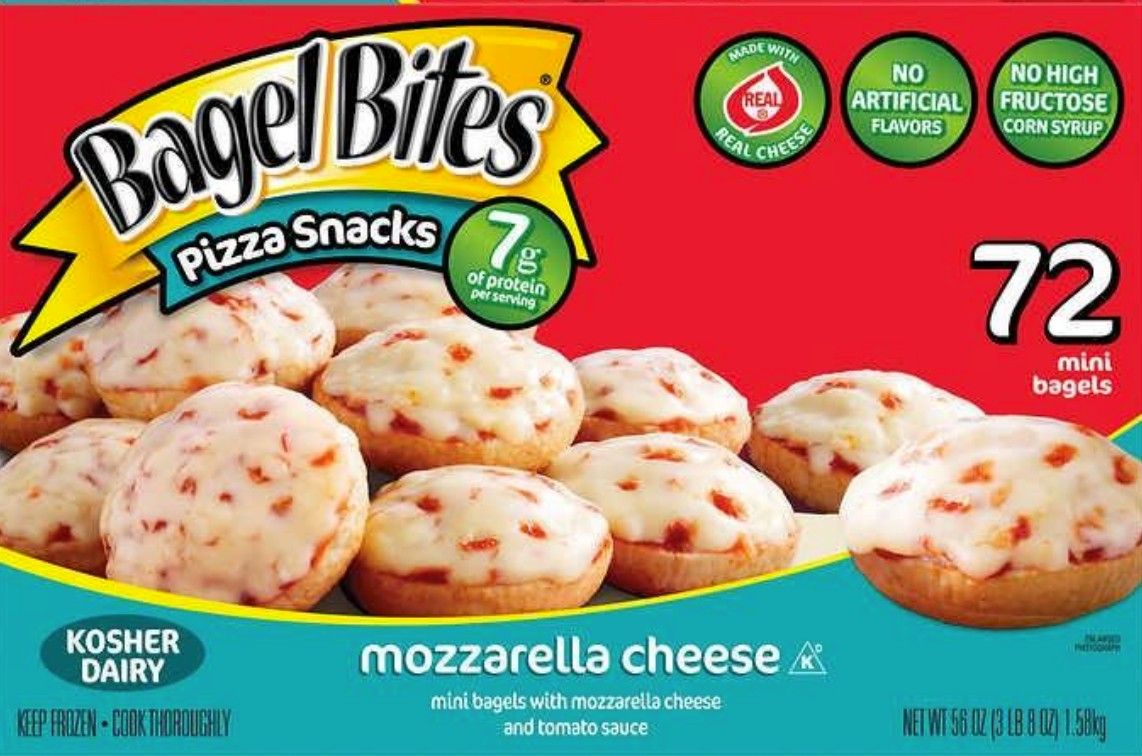 Kraft’s Bagel Bites Mini Bagels do not contain real mozzarella or tomato, a class action claims.